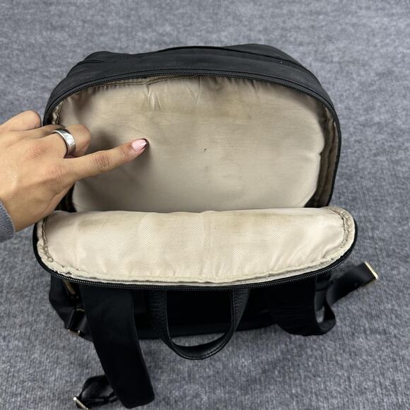 Tumi Calais Black Nylon Voyageur Tech Laptop Backpack Casual Travel Collage - Picture 10 of 16